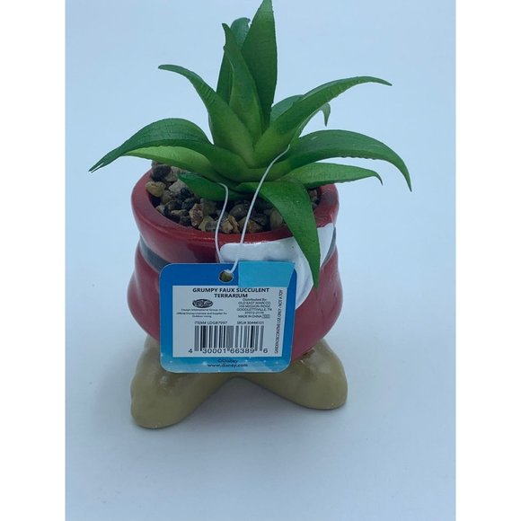 Disney Grumpy Ceramic mini planter with Faux Succulent - Picture 3 of 5